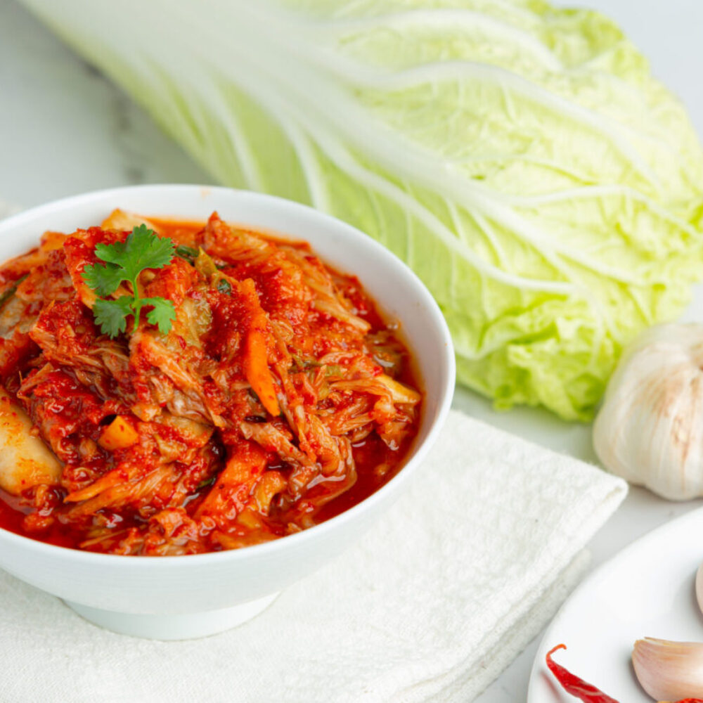 kimchi ready to eat in bowl